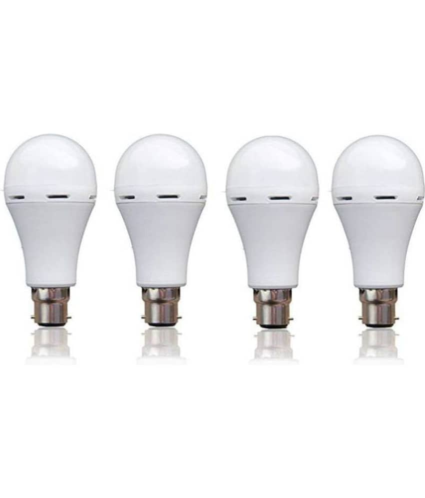 Vizio 9W Emergency Light Rechargeable Bulbs White - Pack of 4