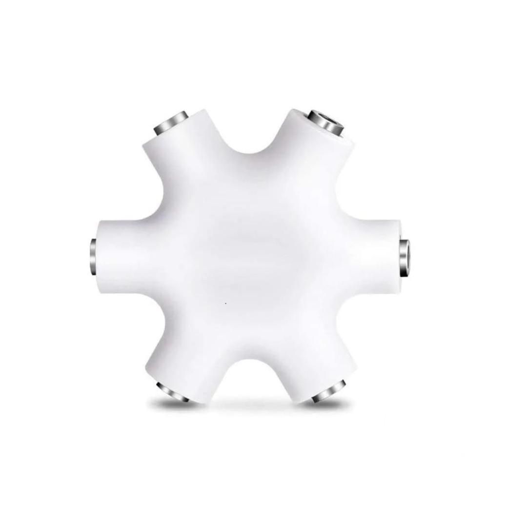Audio Splitter 1X5 Hexagon Earphone Adaptor Compatible with iOS & Android