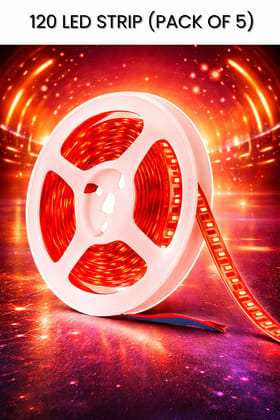 SPARKWORLD 120 LEDs 5 m Red Steady Strip Rice Lights (Pack of 5) SPARKWORLD 120 LEDs 5 m Red Steady Strip Rice Lights (Pack of 5)