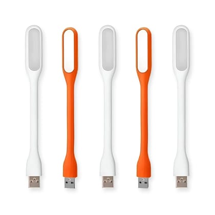 Mini USB LED Desk Light 3 Pc Combo Pack, Adjustable Bendable Portable USB Lamp for Laptop & Power Bank, Energy-Saving Light for Reading, Bedroom & Work (Random Color | 3 Pcs)