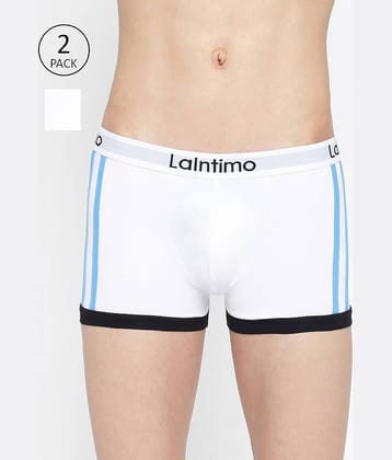La Intimo Pack of 2 Cotton Trunks For Men's ( Black )