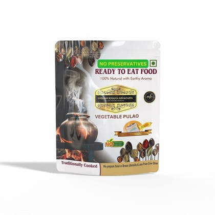 Vegetable Pulao 252gm | No Added Preservative and Colours / Serve Hot Anytime Anywhere with our Flameless Food Heater inside the Pack | Indian Tasty Flavour Ready to Eat Food-Cooked in Brass Utensils and in Pure Cow Ghee Vegetable Pulao 252gm | No Added Preservative and Colours / Serve Hot Anytime Anywhere with our Flameless Food Heater inside the Pack | Indian Tasty Flavour Ready to Eat Food-Cooked in Brass Utensils and in Pure Cow Ghee