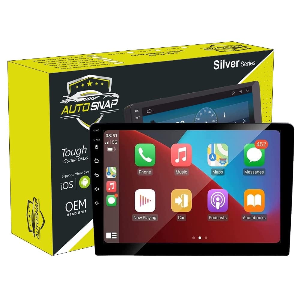 AUTO SNAP 9 Inch HD 1280 Android Display Double Din Stereo Player 15 Android Auto Wireless Car Play Gorilla Glass IPS Display Car Stereo 4GB RAM 32GB ROM 4GB RAM/ 32 GB ROM CAR PLAY