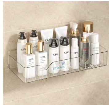 K. P. Transparent Acrylic Bathroom Shelf - Pack of 2