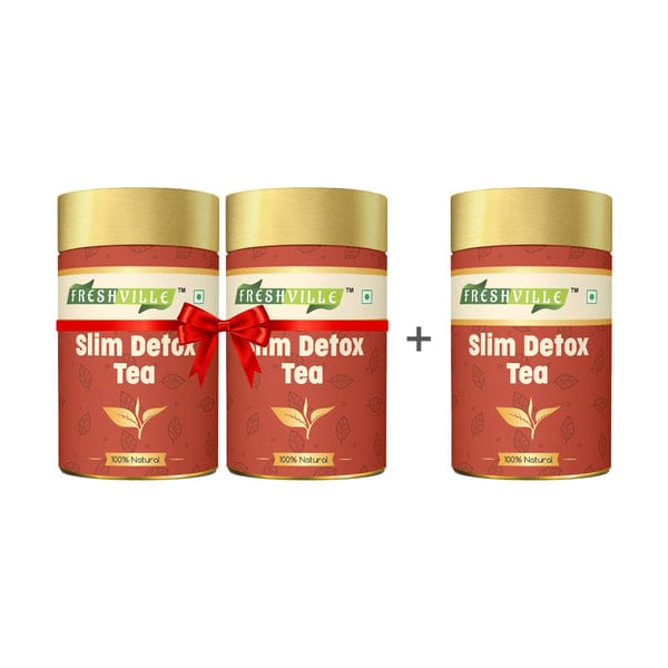 Freshville Slim Detox Tea 45 Days Pack Slim Down and Detoxify Body with Herbal Blend 150gram