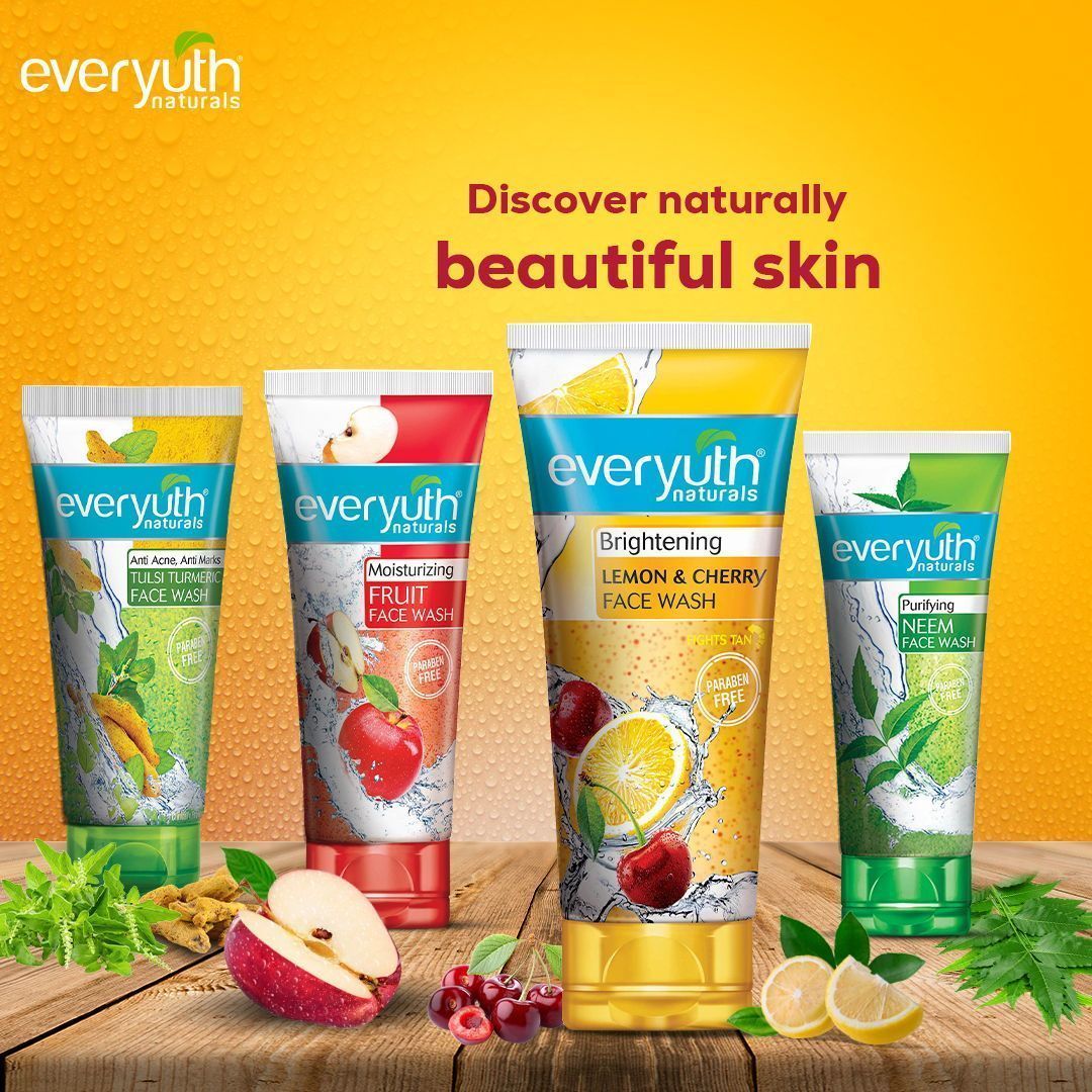 Everyuth Naturals Brightening Lemon Cherry Face Wash (50gm)