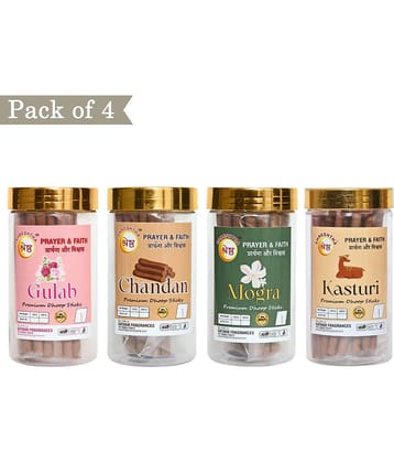 SHRESHTHA Incense Dhoop Sticks Rose,Pure Sandal,Mogra,Kasturi 400 gm ( Pack of 4 )
