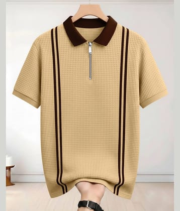 AUSK Men Cotton Blend Regular Fit Checks Polo T Shirt ( Multicolor )