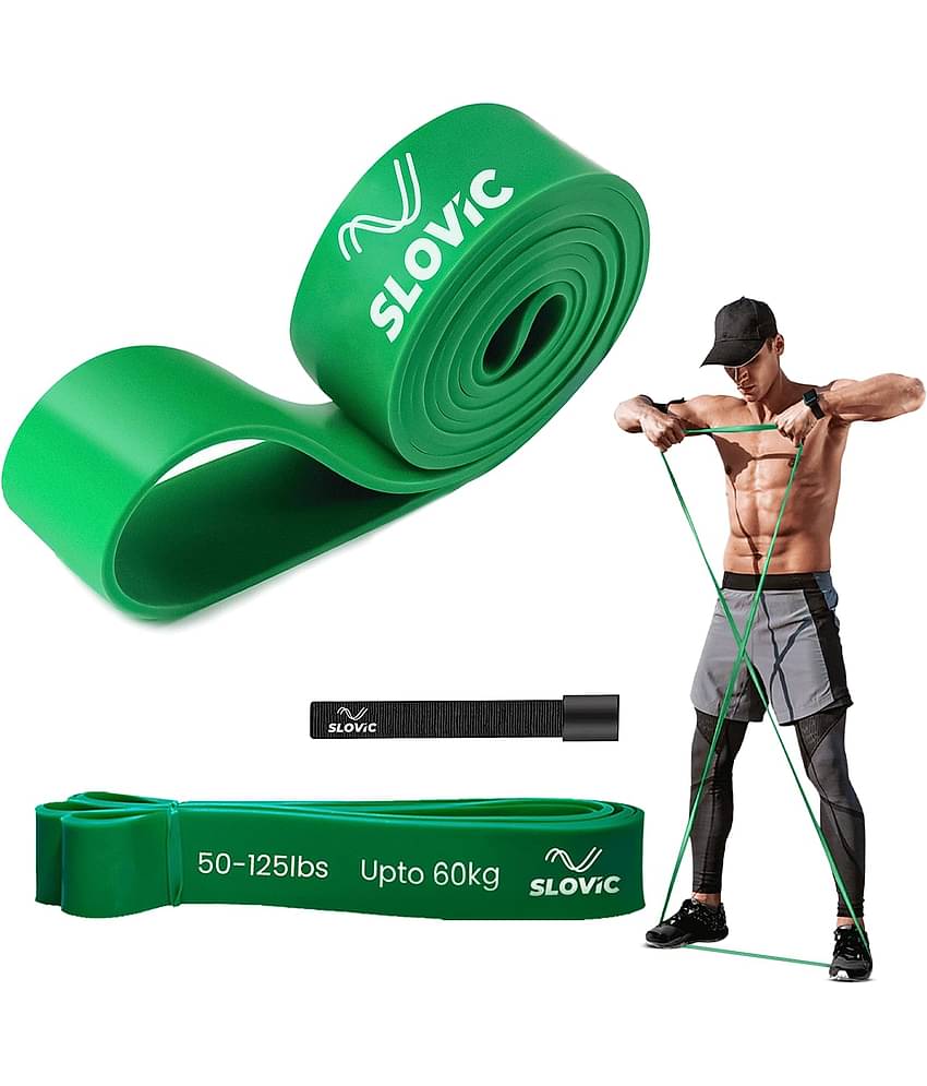 Slovic Latex Flat Resistance Band Green - Medium to Heavy Resistance