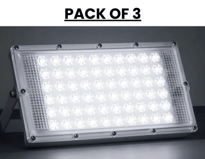 SPARKWORLD 50 Watt Outdoor Brick Flood Light Outdoor Lamp (White) | (Pack of 3) | Colour: White (Pack of 3) SPARKWORLD 50 Watt Outdoor Brick Flood Light Outdoor Lamp (White) | (Pack of 3) | Colour: White (Pack of 3)