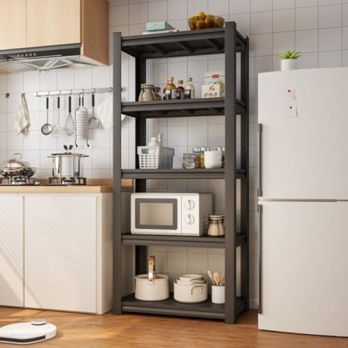 HOME CUBE 5 Layer Metal Storage Rack Stand with Adjustable Boltless Shelf, Display, Kitchen Storage Rack