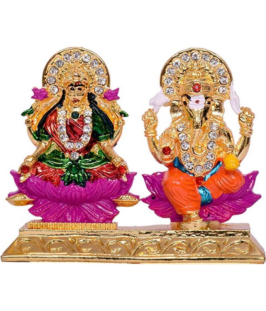RUDRA DIVINE Laxmi Ganesh Brass Idol