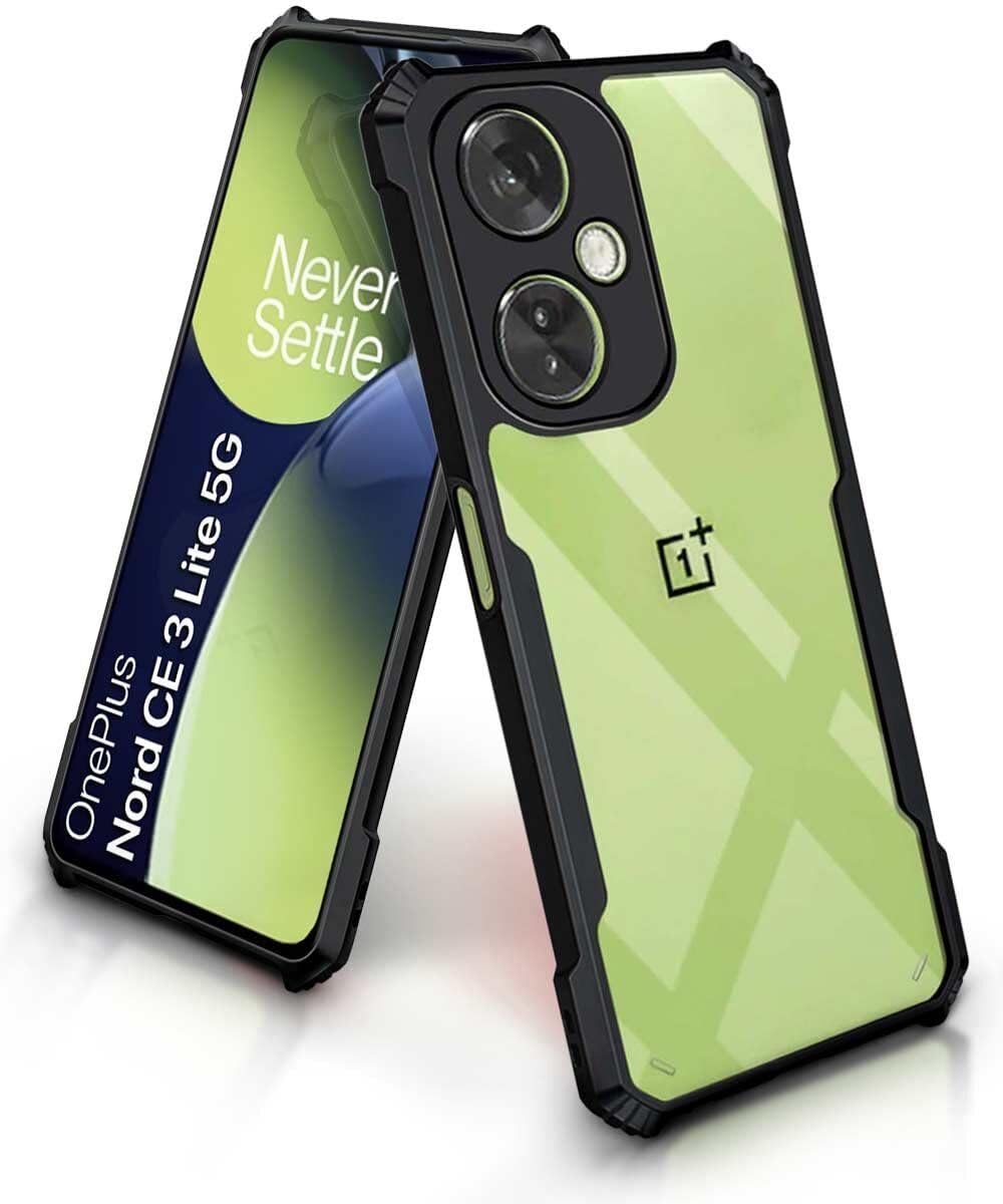 PLUGTECH Slim Shockproof Case | Matte Black Soft | Drop Protection | Precise Cutouts | Premium Mobile Cover for OnePlus Nord CE3 Lite