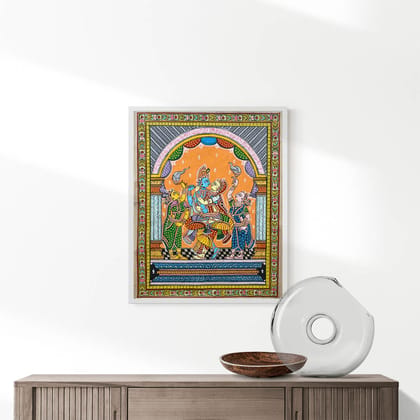 Lord Ganesha Patta Tussar Painting Lord Ganesha Patta Tussar Painting