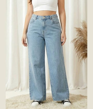 Addyvero Women's Straight Fit High-Rise Jeans ( Blue )