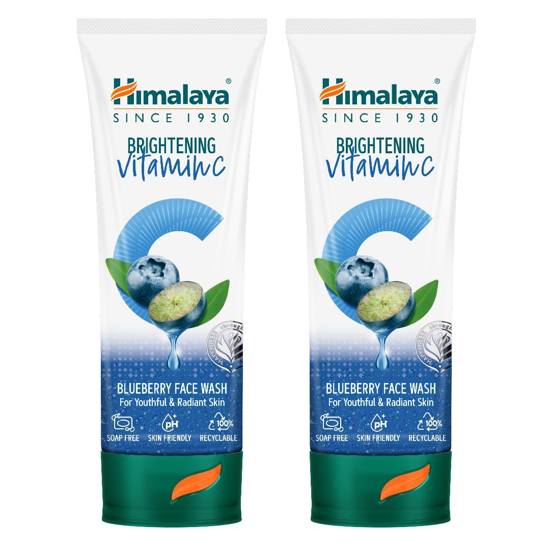 Himalaya Brightening Vitamin C Blueberry Face Wash | Brightening Face Cleanser | Remove Dull Skin | 100ml (Pack of 2) Himalaya Brightening Vitamin C Blueberry Face Wash | Brightening Face Cleanser | Remove Dull Skin | 100ml (Pack of 2) - Blue / 100 ml (P