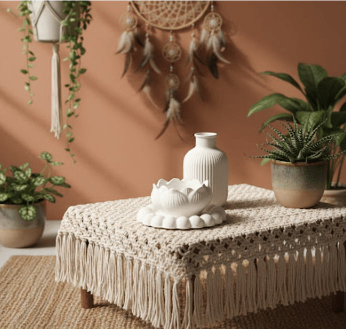 Combo 17 - round bubble tray + VASE + Lotus Candle Holder