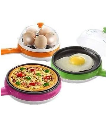 2 In 1 Multifunctional Steaming Device Frying Pan Egg Boiling Roasting Heating Electric Egg Cooker Poacher Boiler - EGBOR