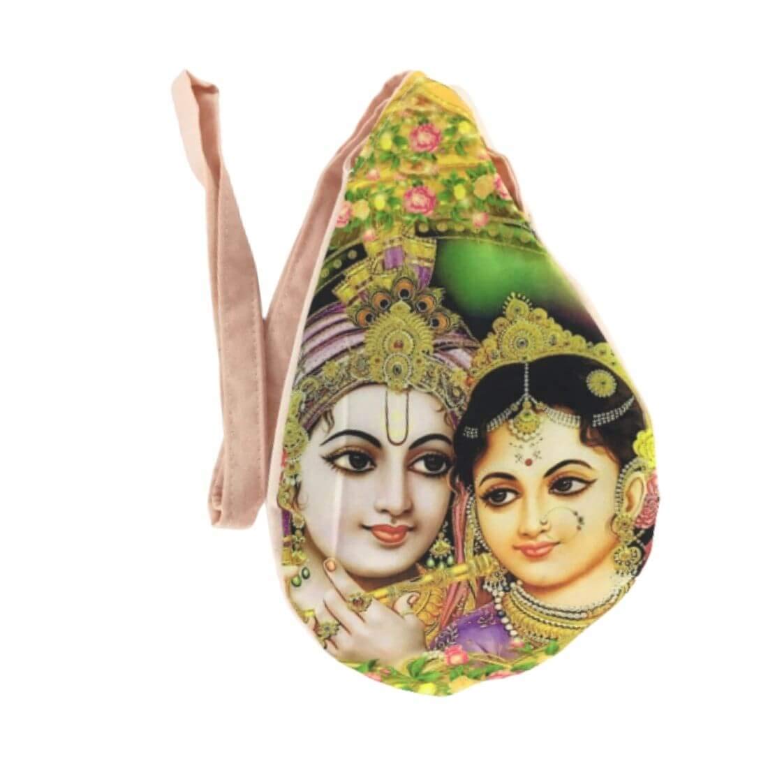 MAYAPURI Printed Hare Krishna Chanting Bag/Gomukhi Japa Bag with Zip Pocket (Pack of 1)