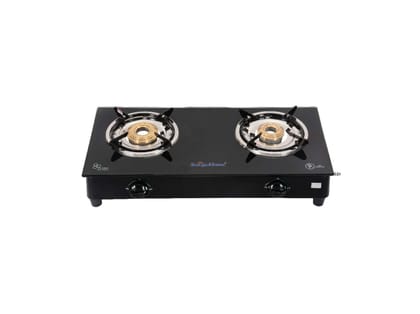 Surya Flame Splendor 2 Burner Gas Stove with Glass Top, Brass Burners, 69%+ Thermal Efficiency & Toughened Glass, 2 Years Warranty - Black Surya Flame Splendor 2 Burner Gas Stove with Glass Top, Brass Burners, 69%+ Thermal Efficiency & Toughened Glass, 2 Years Warranty - Black