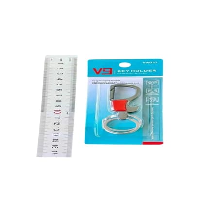 Stylish Metal Keychain V10 with Clip - Modern Key Organizer Stylish Metal Keychain V10 with Clip - Modern Key Organizer