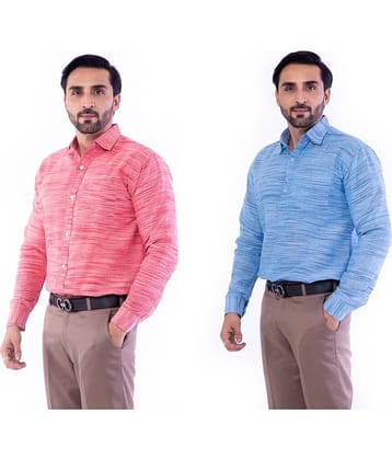 DESHBANDHU DBK - Multi Cotton Regular Fit Men's Formal Shirt ( Pack of 2 )