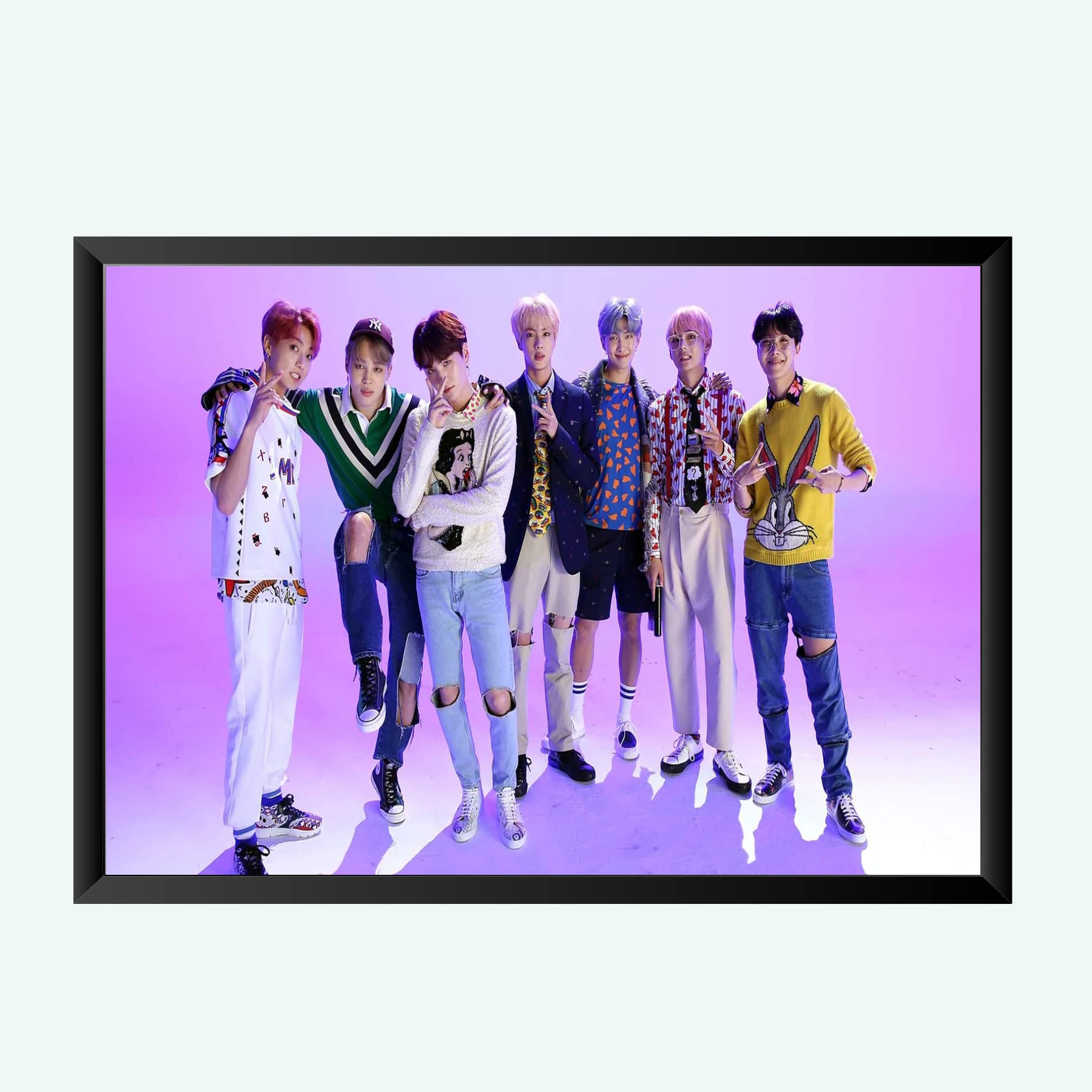 Nokkes Bts Army Bangtan Boy V suga J-Hope Jungkook Jin Jimin Rm 8X12 Inch Size Photo Frame Photo Home Office_bts3_33