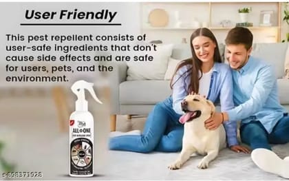 Natural Cleanliness All In One Pest Repellent Spray | Extra Strong Herball Formula | 100% Natural Oils | No Chemicals | For Rat, Cockroach, Lizard, Mosquito, Ant, Fly & Spider | 250ML Bottle