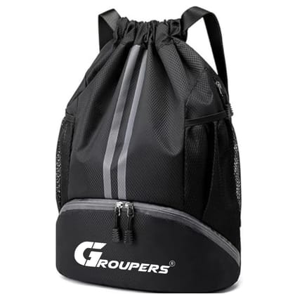 GROUPERS Basketball Sports Bag – Separate Ball Compartment, Shoe Storage, Water-Resistant Backpack for Men, Boys & Athletes GROUPERS Basketball Sports Bag – Separate Ball Compartment, Shoe Storage, Water-Resistant Backpack for Men, Boys & Athletes