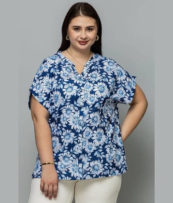 Purys Women's Viscose Regular Top ( Blue )
