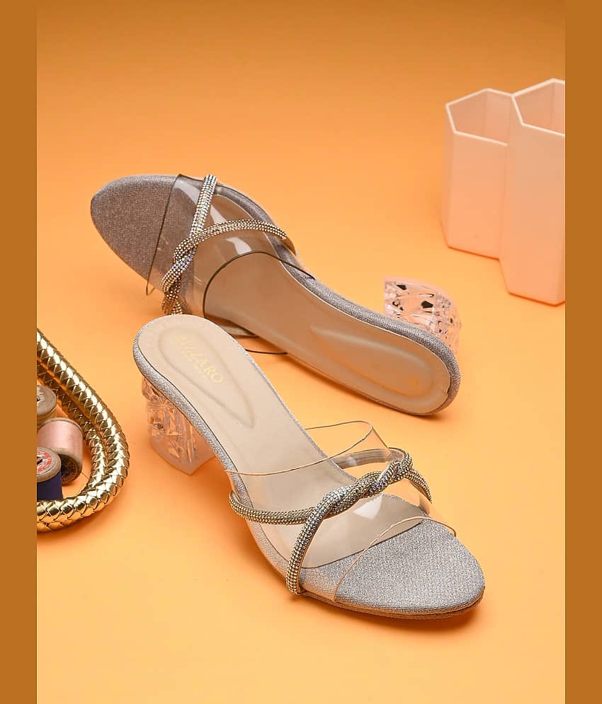 BIZZARO Gold Women's Slip On Heels