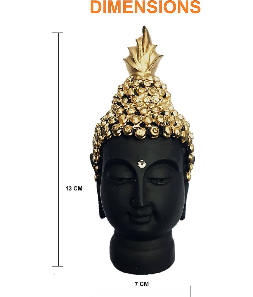 AFTERSTITCH buddha face  idol statue for home office decor Showpiece 13 cm  (Pack of 1)