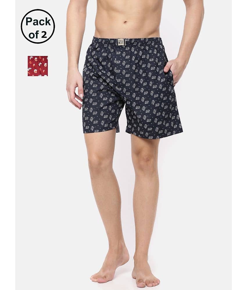 Force NXT Pack of 2 Cotton Boxers For Men's ( Multi )