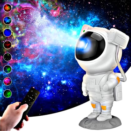 Astronaut Galaxy Projector with Remote Control, 360-degree Adjustable Nebula Night Light for Kids, Aesthetic Lamp for Bedroom, Home, Party & Gifts, Timer Settings, Star Projector for Gaming Room Decor