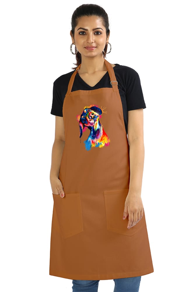 Tilted Head Rainbow Dog Apron (7 Colours)