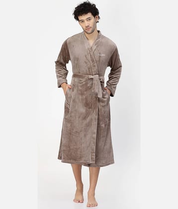Klotthe Beige Free Size Bathrobe ( Pack of 1 )