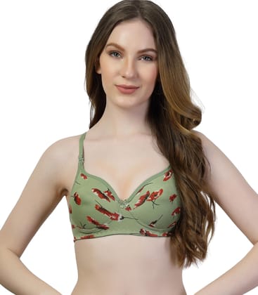 ADORNSTAR Women's Cotton Padded Floral Print Non-Wired Full Coverage Bra ADORNSTAR Women's Cotton Padded Floral Print Non-Wired Full Coverage Bra