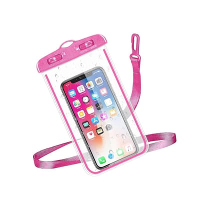Pouch for Waterproof Protection of Smartphones (Pink, Plastic, Pack of: 1)