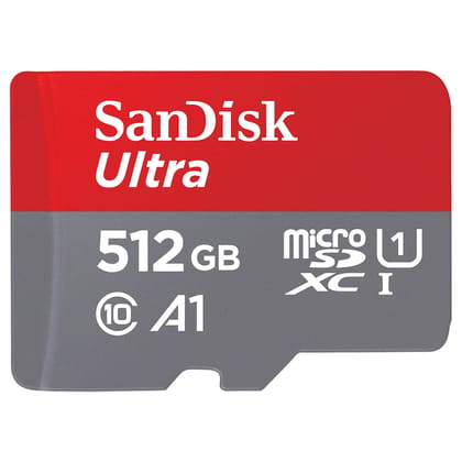 SanDisk Ultra 512GB microSDXC UHS-I, 150MB/s R, Memory Card, 10 Y Warranty, for Smartphones SanDisk Ultra 512GB microSDXC UHS-I, 150MB/s R, Memory Card, 10 Y Warranty, for Smartphones - Red / 512GB