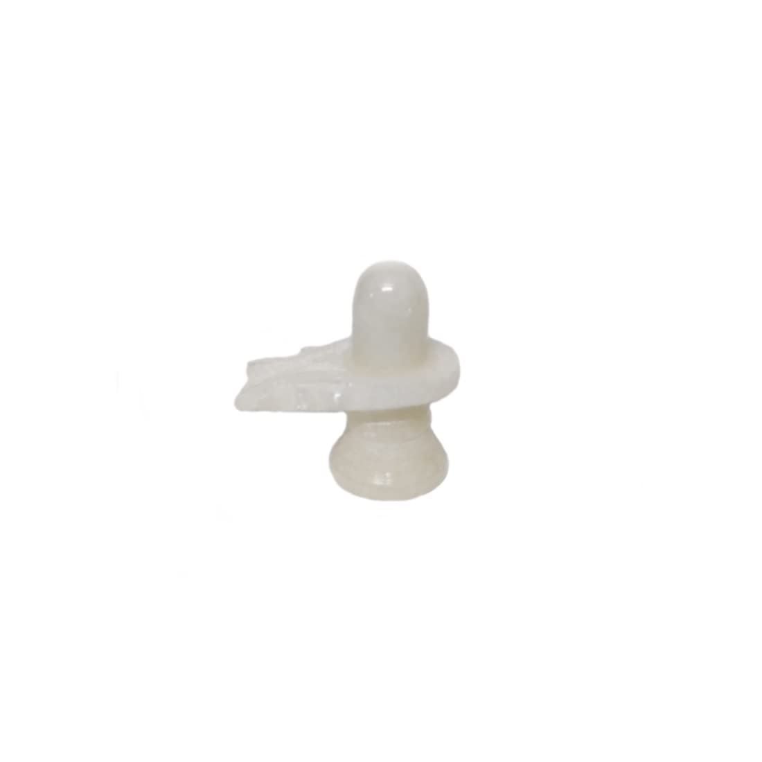 MAYAPURI White Marbel Stone Shiv Lingam/Shiv Ling/Shiva Linga for Home/Office Pooja