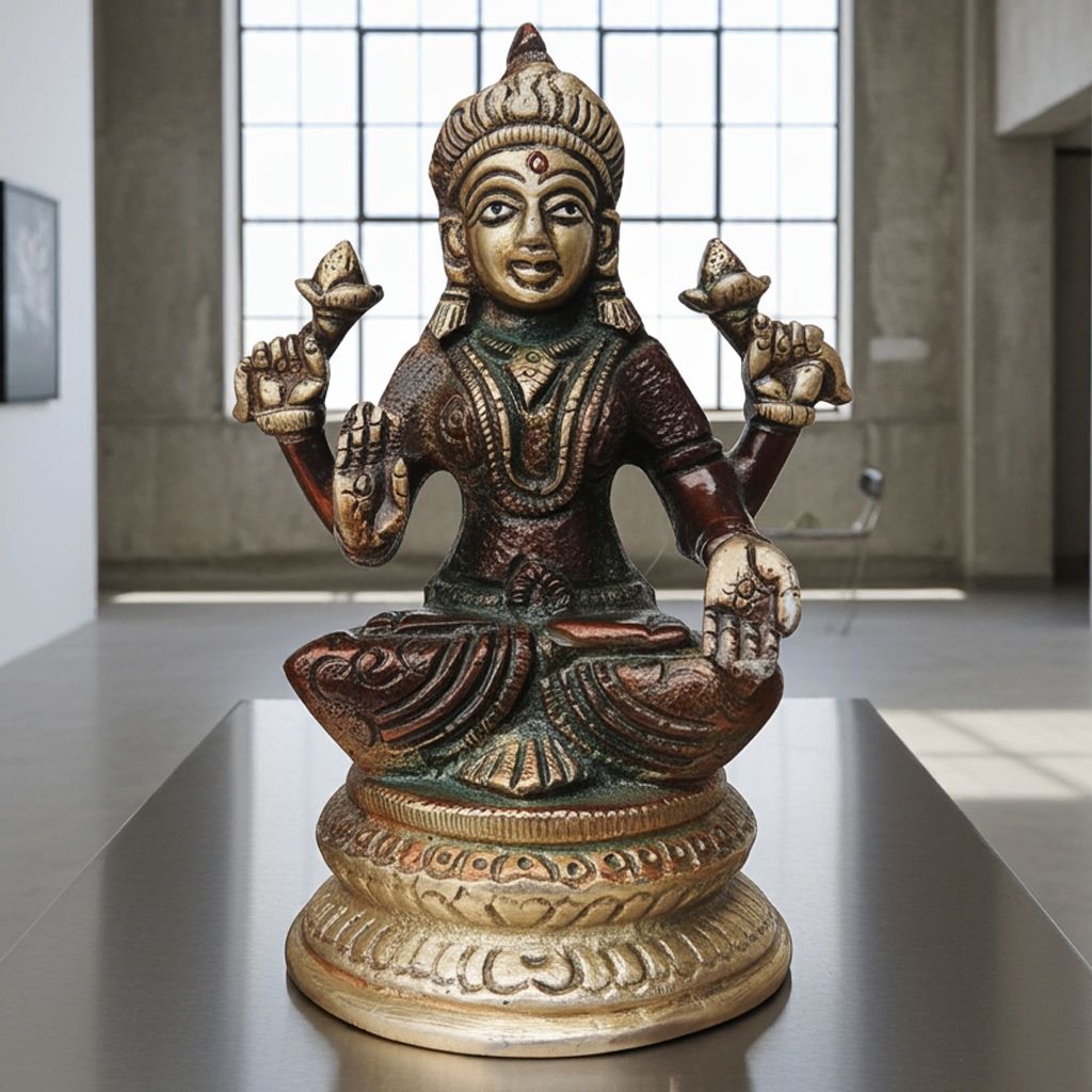 Brass Showpiece Laxmi Ji Statue (BSMAS1287 L)