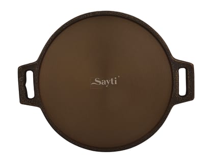 Sayti RK Pre-Seasoned Cast Iron Tawa for Dosa| Induction Friendly |30cm/12Inches | Nonstick, Pre-Seasoned Tawa, 100% Pure & Toxin-Free, No Chemical Coating, Black Sayti RK Pre-Seasoned Cast Iron Tawa for Dosa| Induction Friendly |30cm/12Inches | Nonstick, Pre-Seasoned Tawa, 100% Pure & Toxin-Free, No Chemical Coating, Black