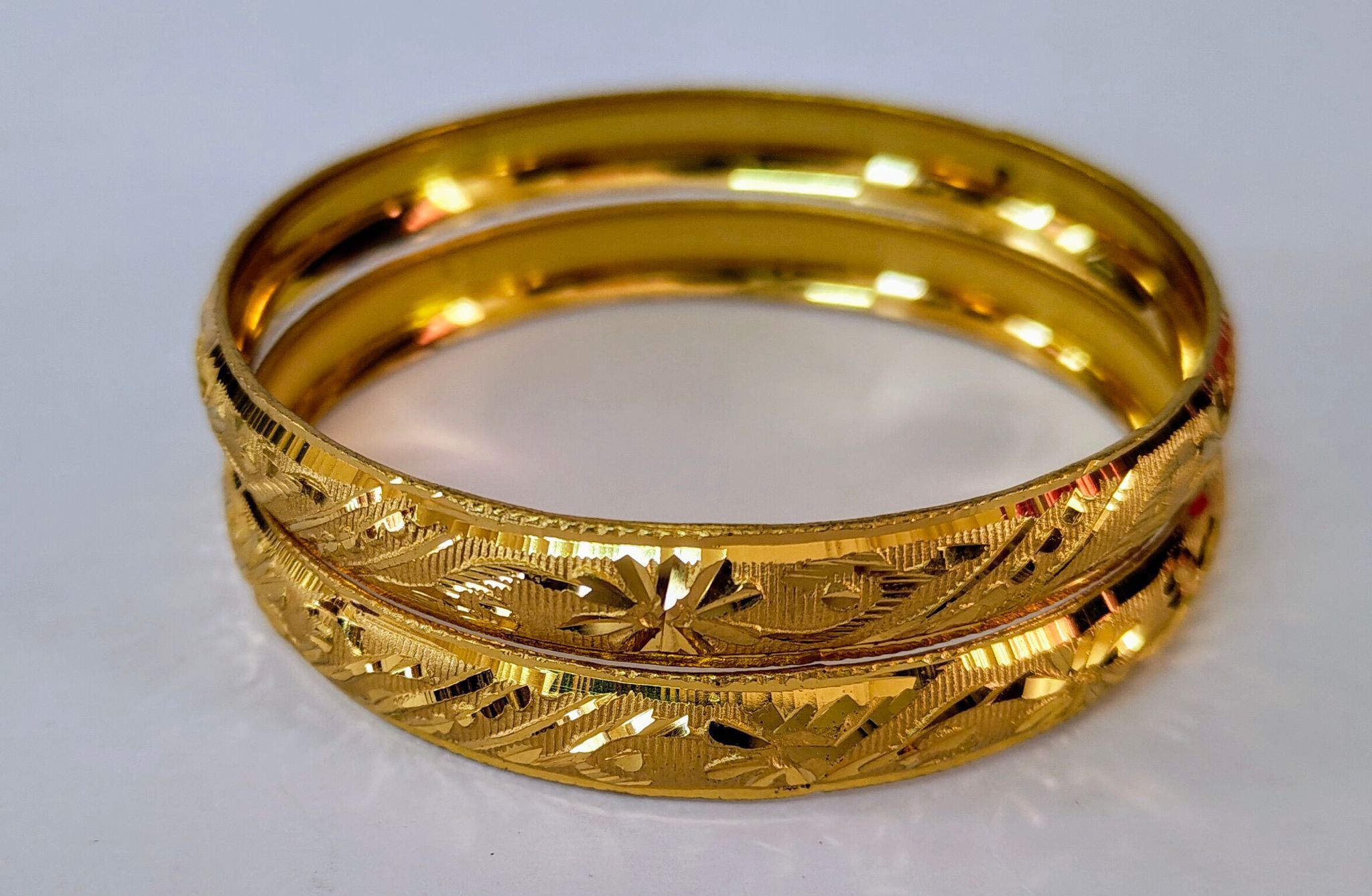 Gold Plated Traditional Indian Bangle Set for Women