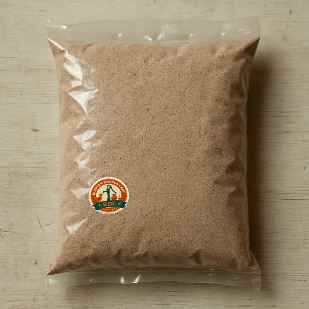 Rukman Dharua Cart's kuttu flour (buckwheat flour)
