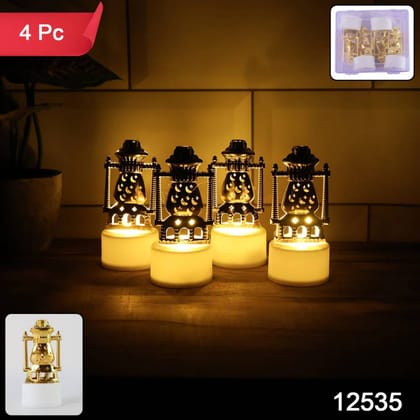 Mini Lantern-Style Flameless LED Tealights (4 Pcs) Mini Lantern-Style Flameless LED Tealights (4 Pcs)