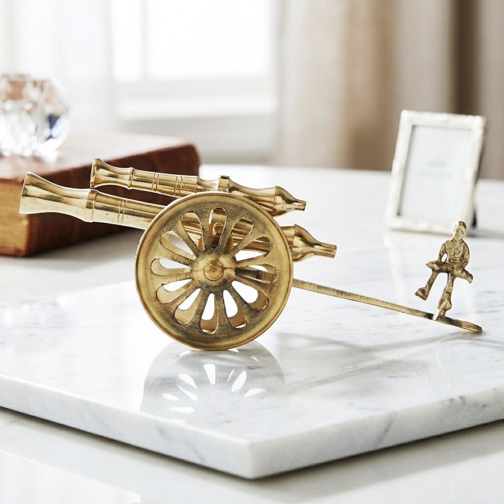 Brass Table Decor Showpiece Cannon No. 12 (ZMAS172 K)