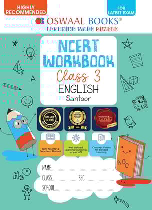 Oswaal Ncert Workbook English (Santoor) CLass 3 With latest syllabus with notes [Paperback] oswaal