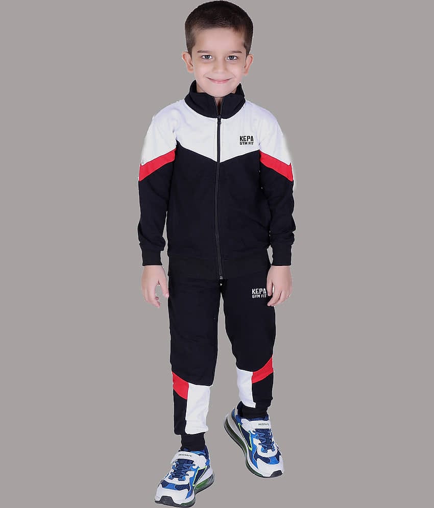 Kepa Pack of 1 Boys Cotton Blend Tracksuit ( Black )