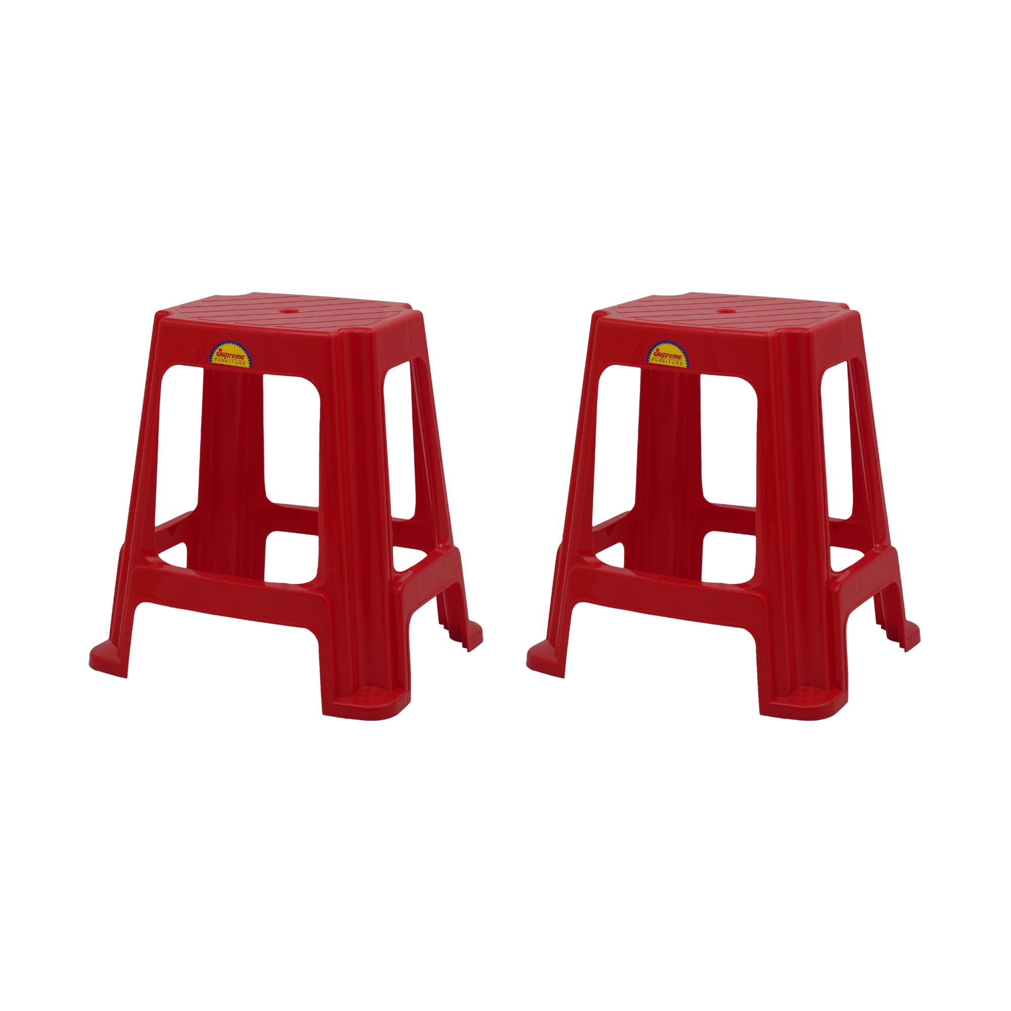 Supreme Furniture Digi Plastic Stool | Lightweight & Durable Multipurpose Stool for Home, Office, Cafeteria, Hotel & Indoor Use
