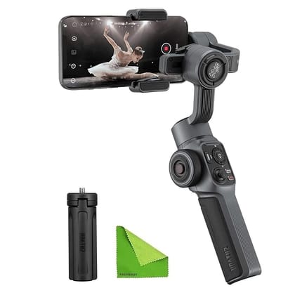zhiyun Smooth 5 3-Axis Focus Pull & Zoom Capability Handheld Gimbal Stabilizer (with 2 Years ZHIYUN India Official_Warranty) for Smartphone Like iPhone, Samsung. Black zhiyun Smooth 5 3-Axis Focus Pull & Zoom Capability Handheld Gimbal Stabilizer (with 2 Years ZHIYUN India Official_Warranty) for Smartphone Like iPhone, Samsung. Black